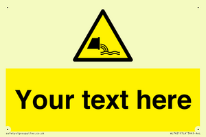 Custom Warning sewage effluent outfall